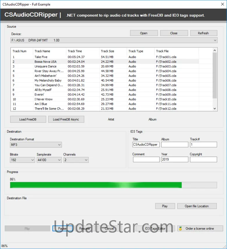 CSAudioCDRipper 1.0