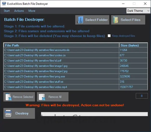 EvolveWorx Batch File Destroyer 1.0