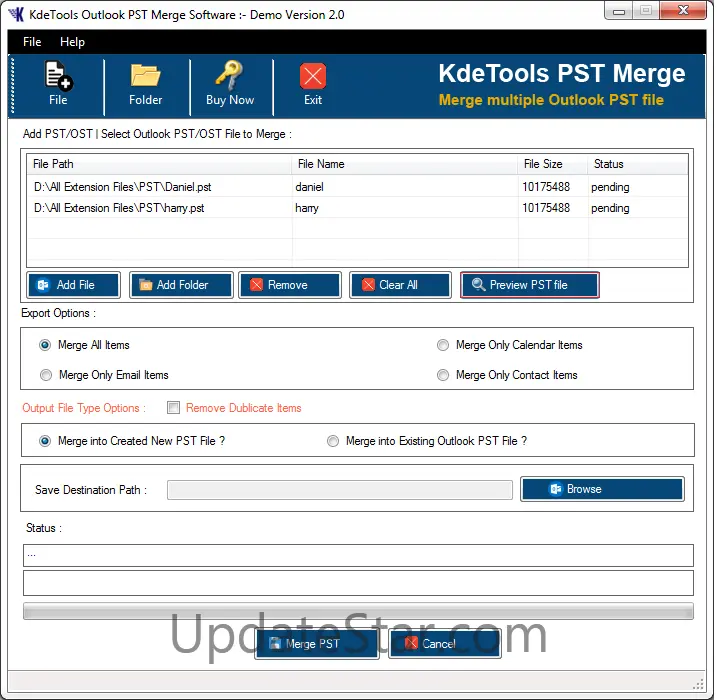 KDETools PST Merge 2.0