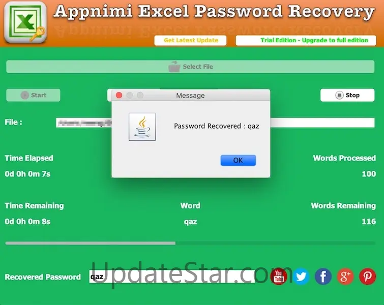 Appnimi Excel Password Recovery 5.0