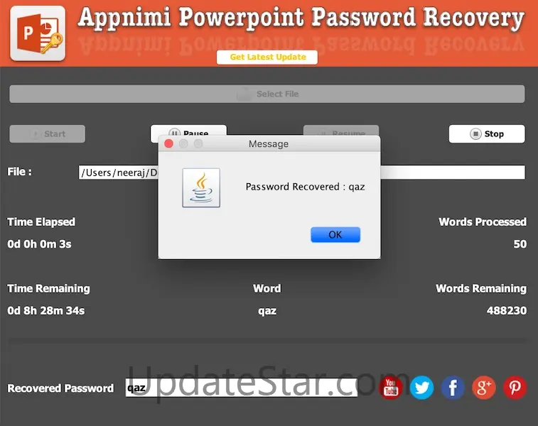 Appnimi Powerpoint Password Recovery 5.0