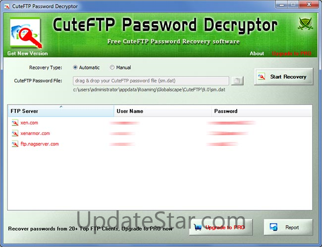 Password Decryptor for CuteFTP 2.0