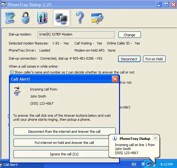 PhoneTray Dialup 2.39