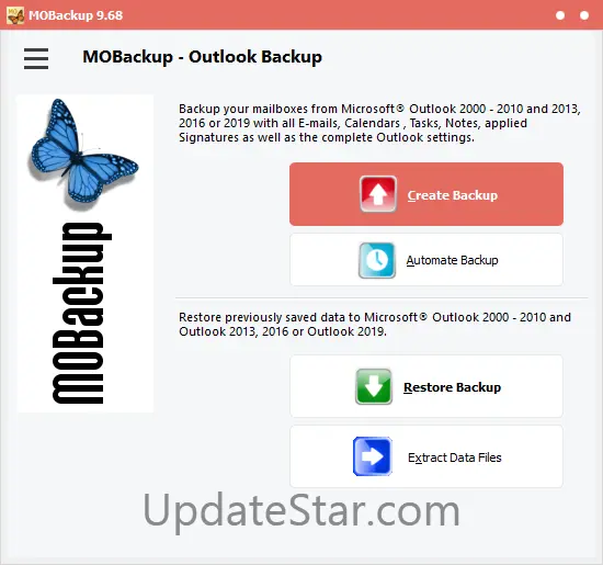 MOBackup - Outlook Backup Software 9.68