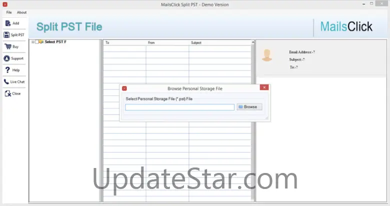 MailsClick Split PST File 1.0