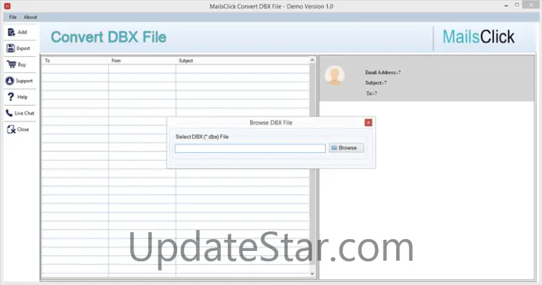 MailsClick Convert DBX File 1.0