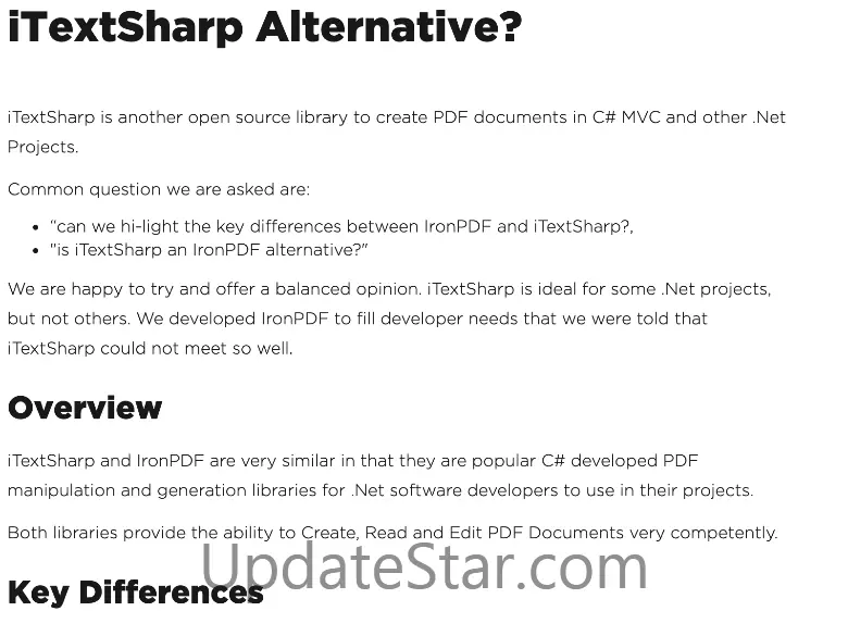 Alternative to I text sharp