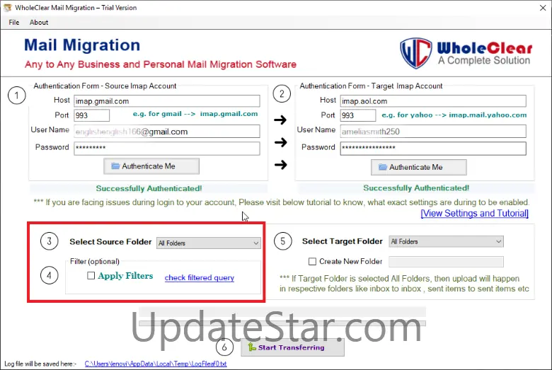 WholeClear Mail Migration Tool 2.0