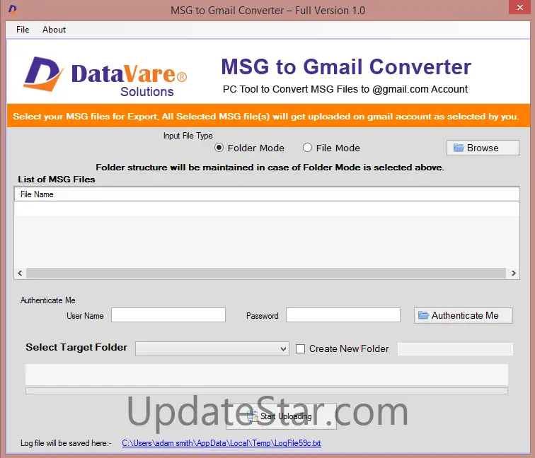 Datavare MSG to Gmail Converter Software 1.0