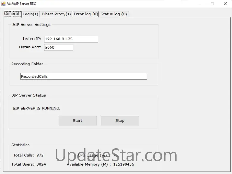 VaxVoIP SIP Call Recording SDK 4.2