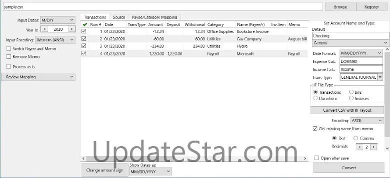 CSV2IIF for Mac 4.0.155