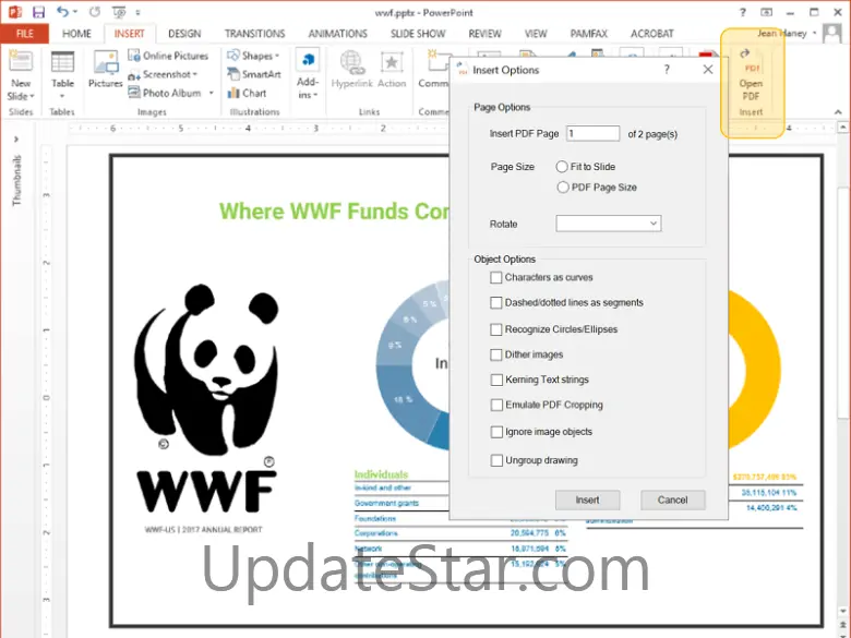 Insert PDF for PowerPoint 11.2020