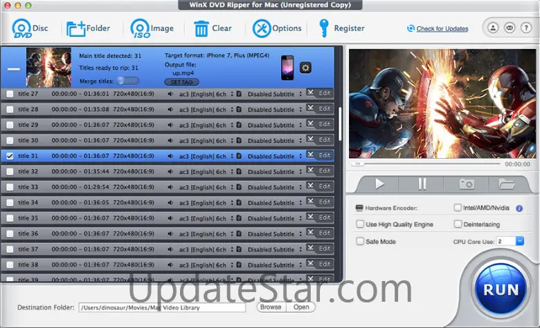 WinX DVD Ripper for Mac 6.7.1