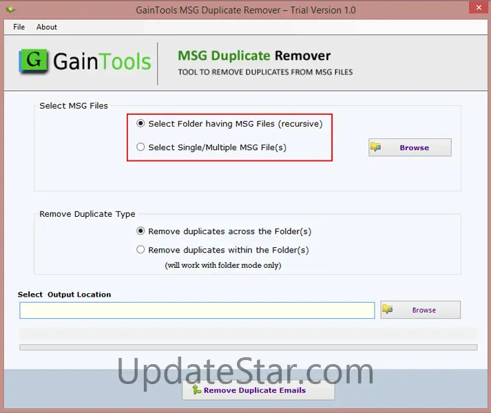 GainTools MSG Duplicate Remover 1.0