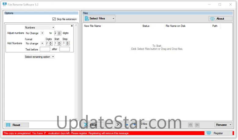 isimsoftware File Rename Software 1.0.1