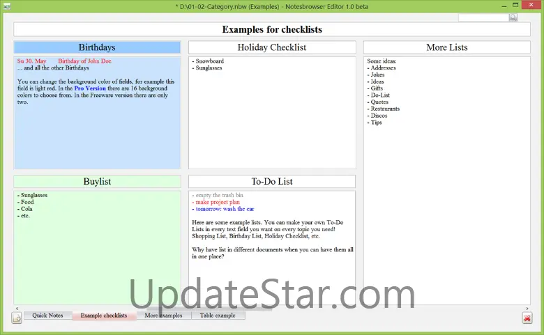 Notesbrowser Editor English 2.2