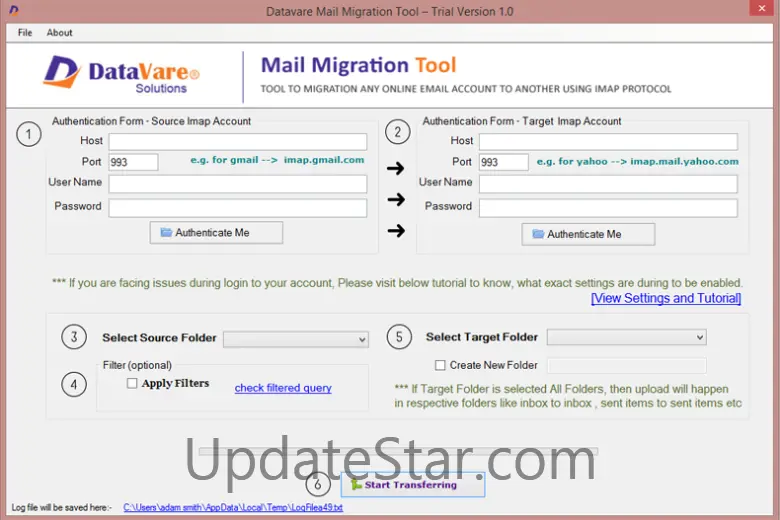 Datavare Mail Migration Tool 1.0