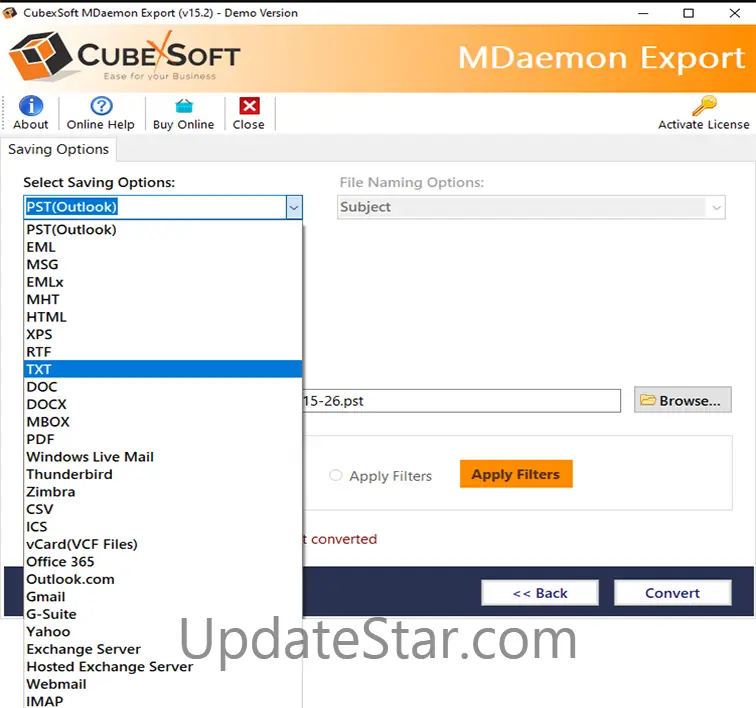 CubexSoft MDaemon Export 15.5