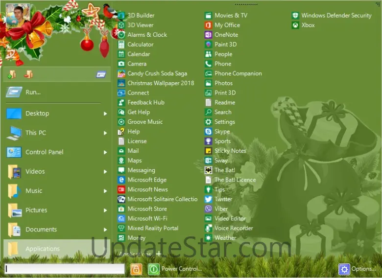 Start Menu X Christmas theme 7.33