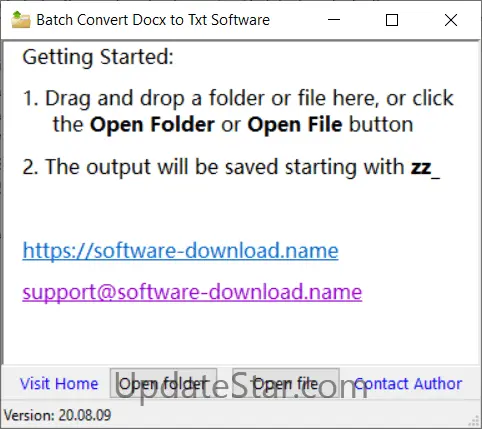 Batch Convert Docx to Txt Software 20.8.9