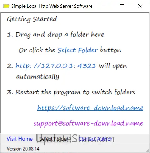 Simple Local Http Web Server Software 20.8.14