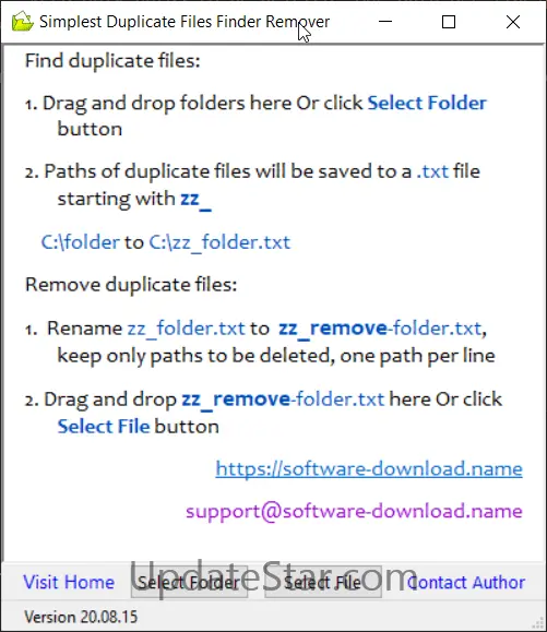 Simplest Duplicate Files Finder Remover 20.8.15