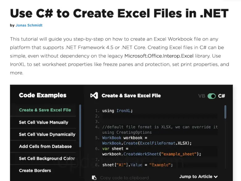 C# Create Excel File Tutorial 2021.9