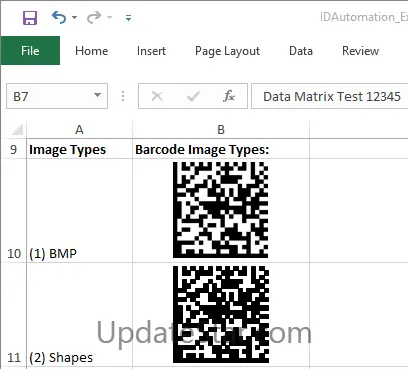 Data Matrix Excel Barcode Generator 19.9