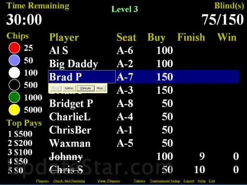 Poker Tournament Manager Deluxe 4.0.7