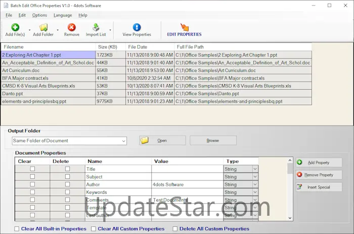 Batch Edit Office Properties 1.3