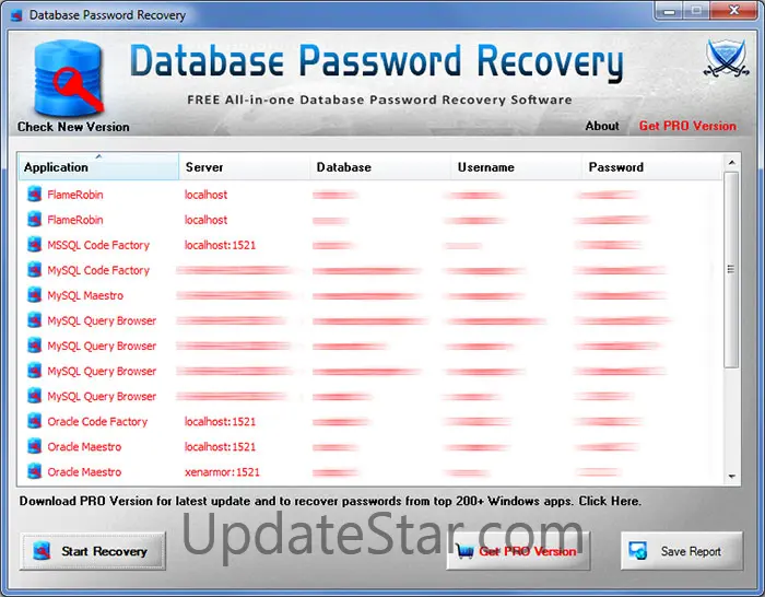 Database Password Recovery 1.0