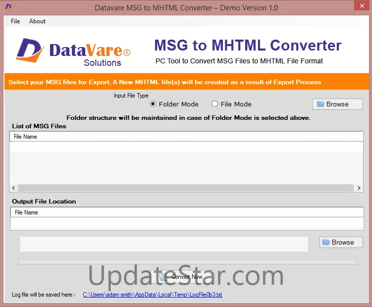 Datavare MSG to MHTML Converter 1.0