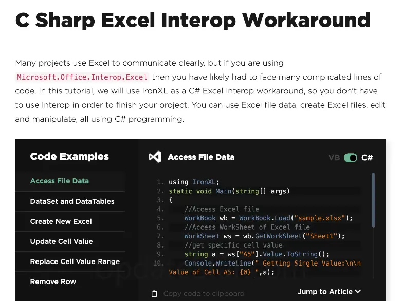 C# excel Interop 2021.9