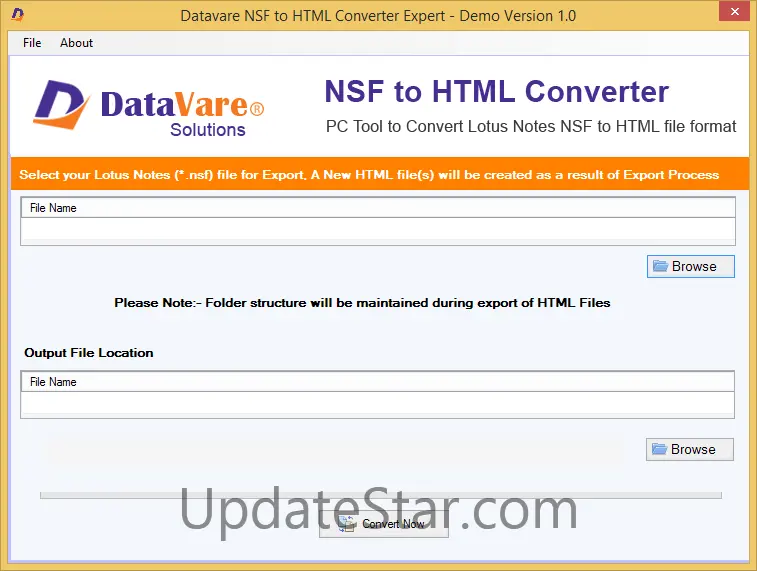 Datavare NSF to HTML Converter 1.0