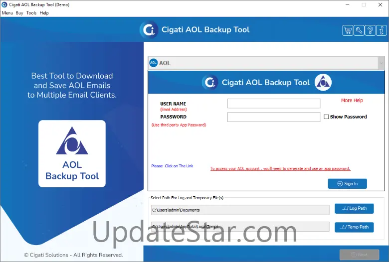 Cigati AOL Backup Tool 21.1