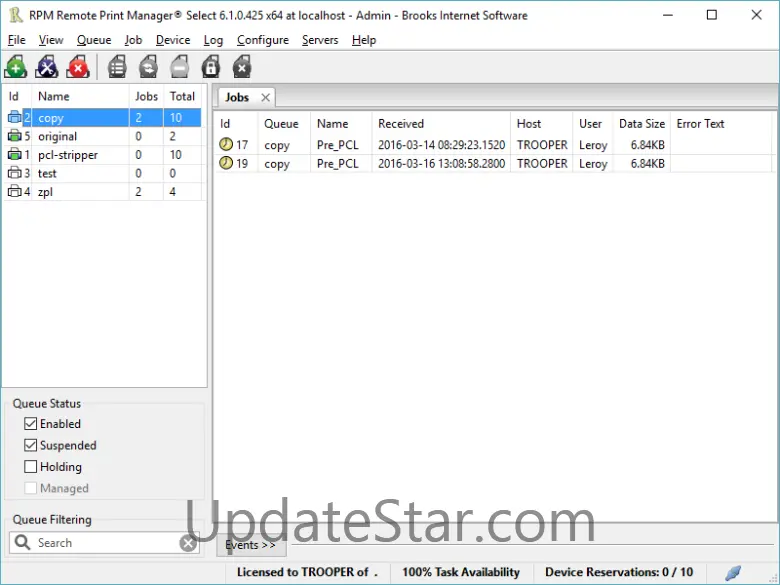 RPM Remote Print Manager Select 32 Bit 6.2.0.561