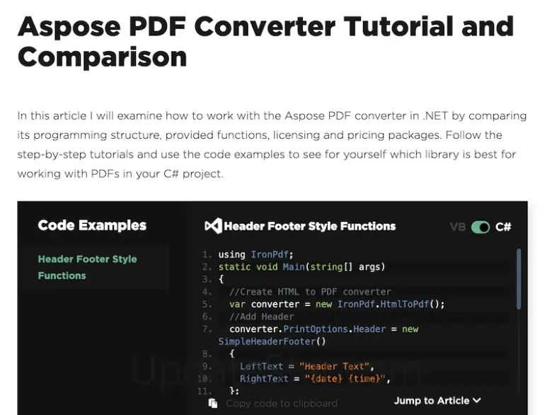 Aspose PDF Converter Tutorial 2022.3.5084