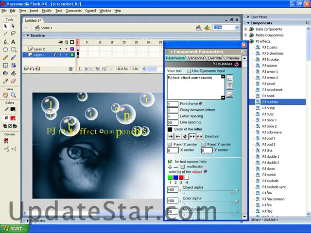Power Components, Flash Text Effects 2.1.1