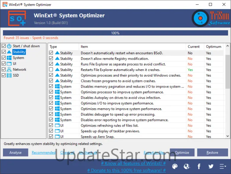 WinExt System Optimizer 1.0