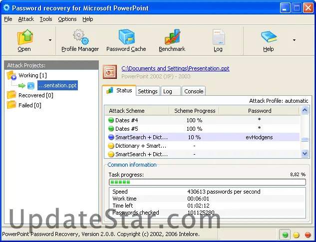 PowerPoint Password Recovery 11.0.8050
