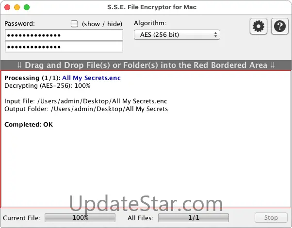 S.S.E. File Encryptor for Mac 15.0.6