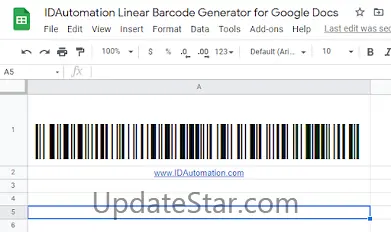Sheets GS1 128 Barcode Script for Google 21.06