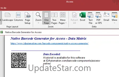 Access Data Matrix Barcode Generator 21.07