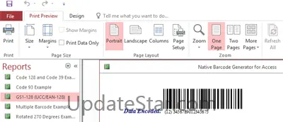 Access Code 128 Barcode Generator 19.09