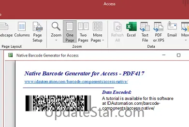 Access PDF417 Barcode Generator 21.07