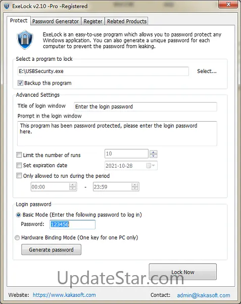KakaSoft ExeLock 2.10