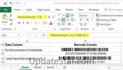 GS1 128 Barcode Font Suite 2022