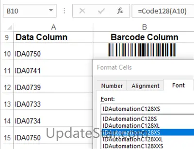 Code 128 Barcode Font Package 2023