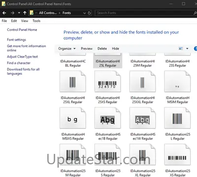 TrueType 1D Barcode Font Package 15.03