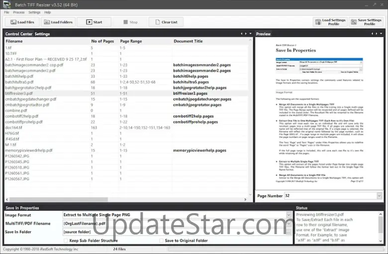 Batch TIFF PDF Resizer 4.00